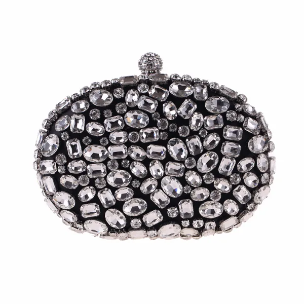 Fashion Black Rhinestone Clutch Bags 2020