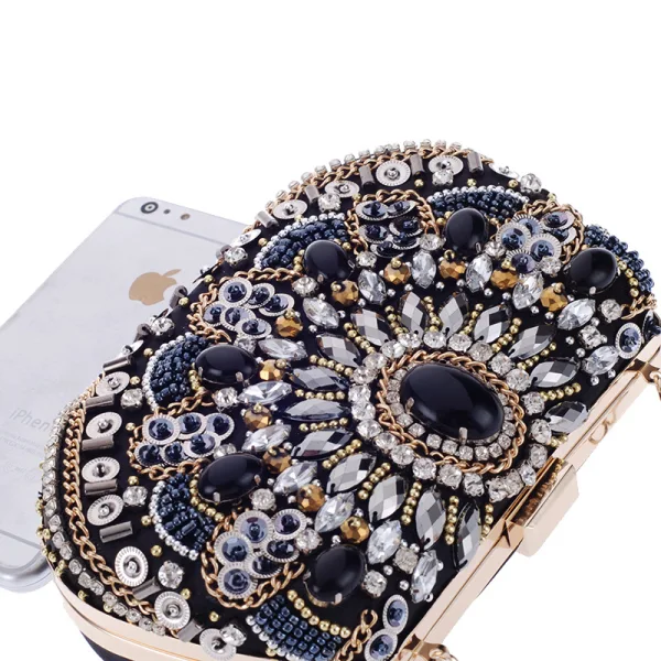 Chic / Belle Noire Perlage Faux Diamant Pochette 2020