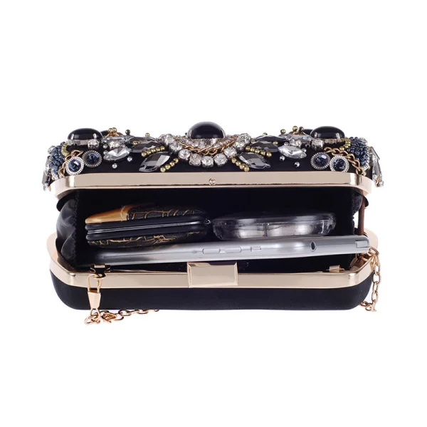 Chic / Belle Noire Perlage Faux Diamant Pochette 2020