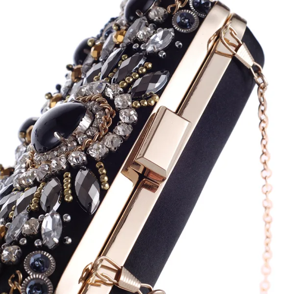 Chic / Belle Noire Perlage Faux Diamant Pochette 2020