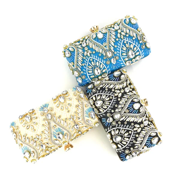 Mode Kralen Rhinestone Vierkante Handtassen 2020