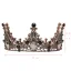 Vintage Barokk Svart Tiara 2020 Metall Rhinestone Har Tilbehor