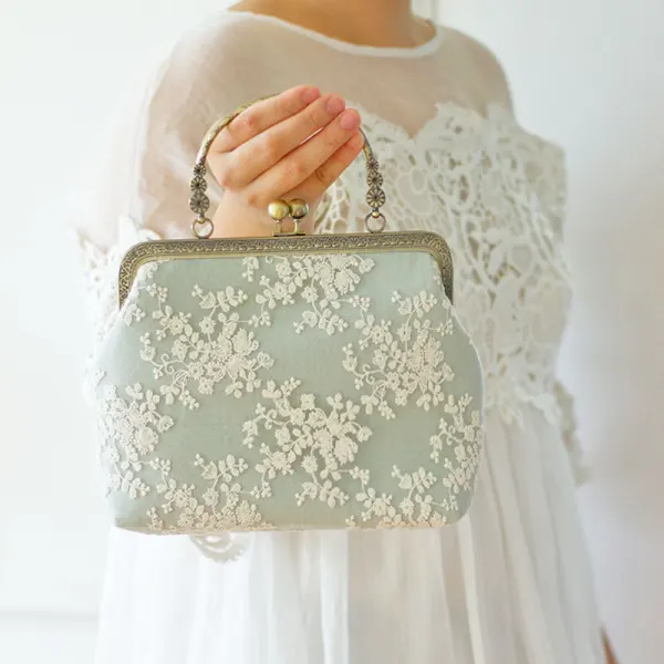 Chinese style Appliques Lace Square Clutch Bags 2020