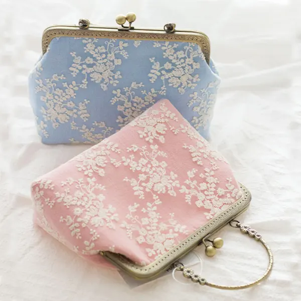 Chinese style Appliques Lace Square Clutch Bags 2020