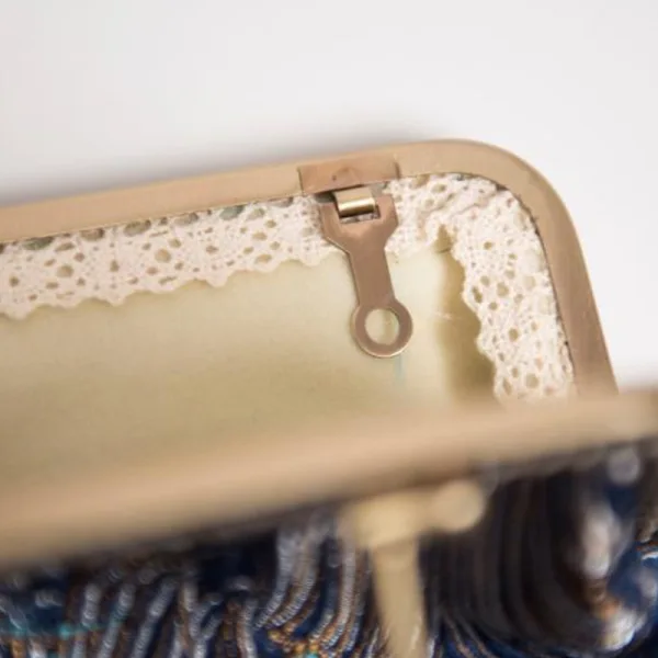 Kinesisk Stil Mörk Marinblå Broderade Kuvertväska 2020