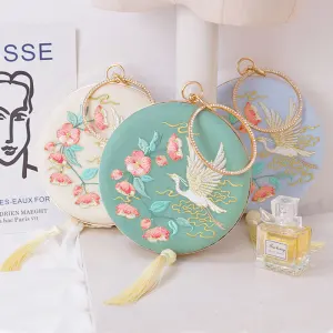 Kinesisk Stil Broderade Runda Kuvertväska 2020