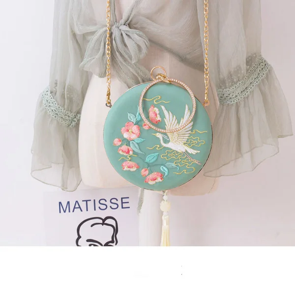Chinese style Embroidered Round Clutch Bags 2020