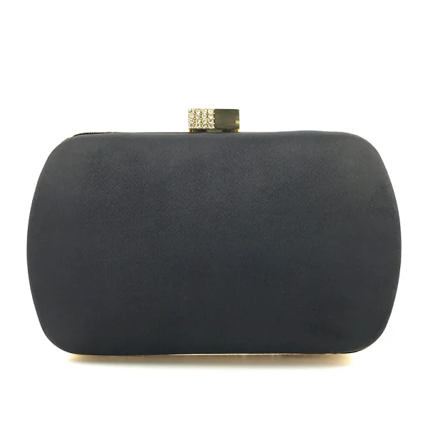 Baroque Black Square Clutch Bags 2020 Metal Beading Rhinestone