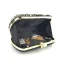 Baroque Black Square Clutch Bags 2020 Metal Beading Rhinestone