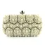 Élégant Champagne Perle Carrés Pochette 2020 Métal Faux Diamant
