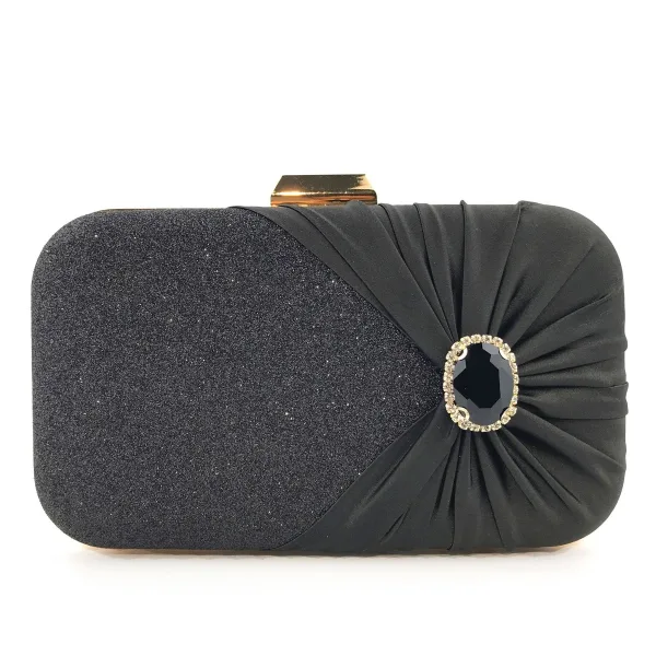 Elegant Gold Square Clutch Bags 2020 Metal Glitter Polyester Silk Rhinestone