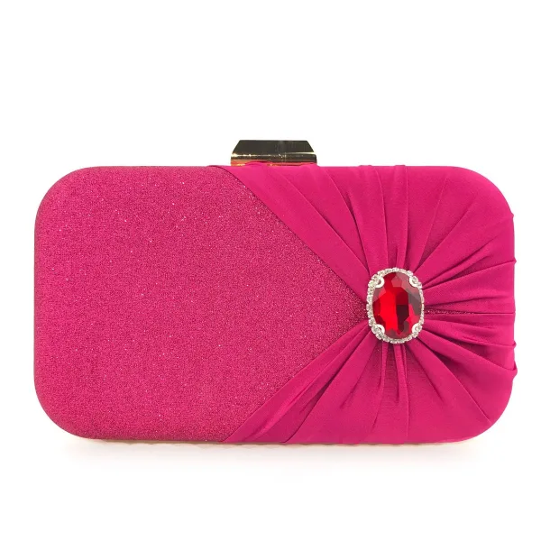 Elegant Gold Square Clutch Bags 2020 Metal Glitter Polyester Silk Rhinestone