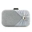 Elegant Gold Square Clutch Bags 2020 Metal Glitter Polyester Silk Rhinestone