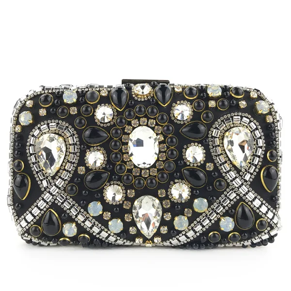 Chic / Belle Champagne Faux Diamant Zircon Carrés Pochette 2020