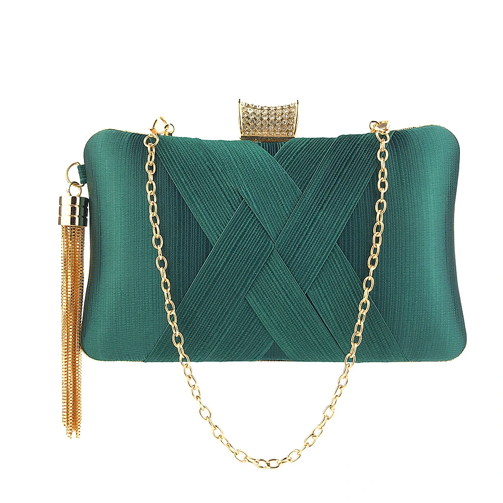 Green Shoulder Handbags for Women Famous Brand Flannel Clutch Purse Luxury  Designer Party Wallets for Weddings Crossbody Bag