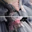 Flower Fairy Grey Prom Dresses 2020 Spaghetti Straps Puffy 3/4 Sleeve Appliques Lace Flower Beading Floor-Length / Long Ruffle Backless Formal Dresses