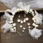 Flower Fairy Ivory Bridal Jewelry 2020 Metal Beading Pearl Flower Hair Hoop Earrings Wedding Accessories