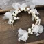 Flower Fairy Ivory Bridal Jewelry 2020 Metal Beading Pearl Flower Hair Hoop Earrings Wedding Accessories
