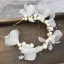 Flower Fairy Ivory Bridal Jewelry 2020 Metal Beading Pearl Flower Hair Hoop Earrings Wedding Accessories
