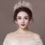 Élégant Doré Bijoux Mariage 2020 Alliage Mariage Perlage Tiare Gland Boucles D'Oreilles Accessoire Cheveux Mariage