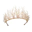 Élégant Doré Bijoux Mariage 2020 Alliage Mariage Perlage Tiare Gland Boucles D'Oreilles Accessoire Cheveux Mariage