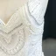 Luxury / Gorgeous White Bridal Wedding Dresses 2020 Trumpet / Mermaid Spaghetti Straps Sleeveless Backless Appliques Lace Handmade  Beading Court Train Ruffle