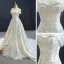 Luxury / Gorgeous Ivory Bridal Wedding Dresses 2020 Trumpet / Mermaid Off-The-Shoulder Short Sleeve Backless Sequins Beading Detachable Cathedral Train Ruffle