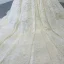 Luxe Ivoire La Mariée Robe De Mariée 2020 Robe Boule Encolure Carrée Sans Manches Dos Nu Fait main Perlage Paillettes Chapel Train Volants