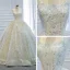 Luxe Ivoire La Mariée Robe De Mariée 2020 Robe Boule Encolure Carrée Sans Manches Dos Nu Fait main Perlage Paillettes Chapel Train Volants