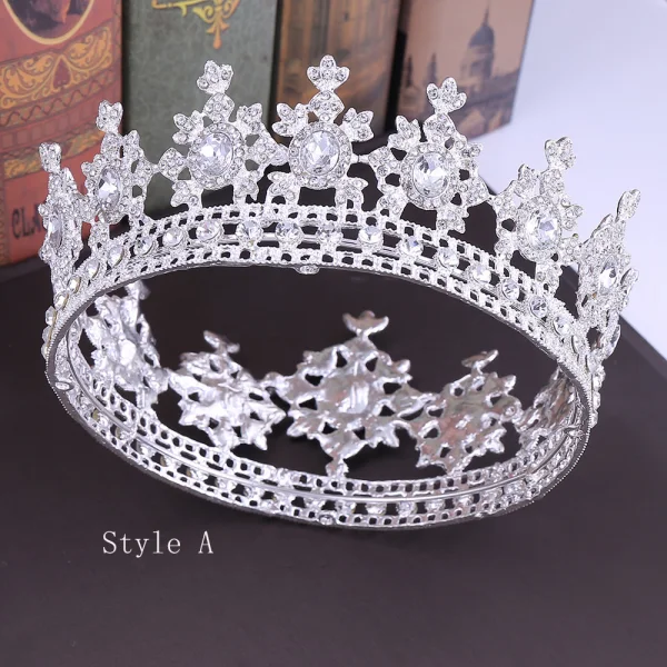 Vintage / Originale Doré Tiare Accessoire Cheveux Mariage 2020 Alliage Rouge Faux Diamant Mariage Accessorize