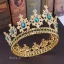Vintage / Originale Doré Tiare Accessoire Cheveux Mariage 2020 Alliage Rouge Faux Diamant Mariage Accessorize