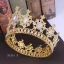 Vintage / Originale Doré Tiare Accessoire Cheveux Mariage 2020 Alliage Rouge Faux Diamant Mariage Accessorize