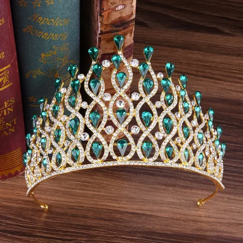 Atemberaubend Dunkelgrün Strass Diadem 2020 Legierung Haarschmuck Braut