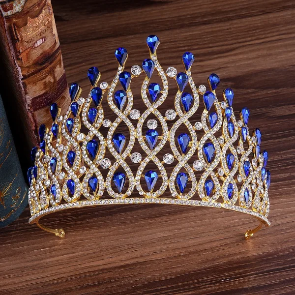 Étourdissant Vert Foncé Faux Diamant Tiare 2020 Alliage Accessoire Cheveux Mariage