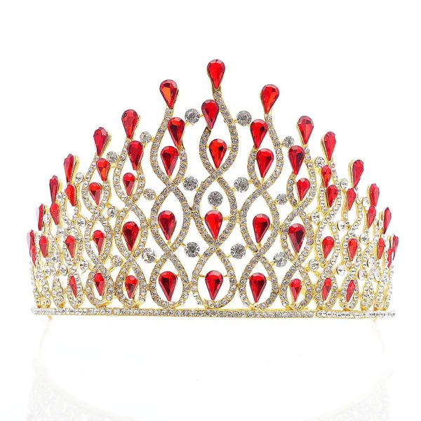 Étourdissant Vert Foncé Faux Diamant Tiare 2020 Alliage Accessoire Cheveux Mariage