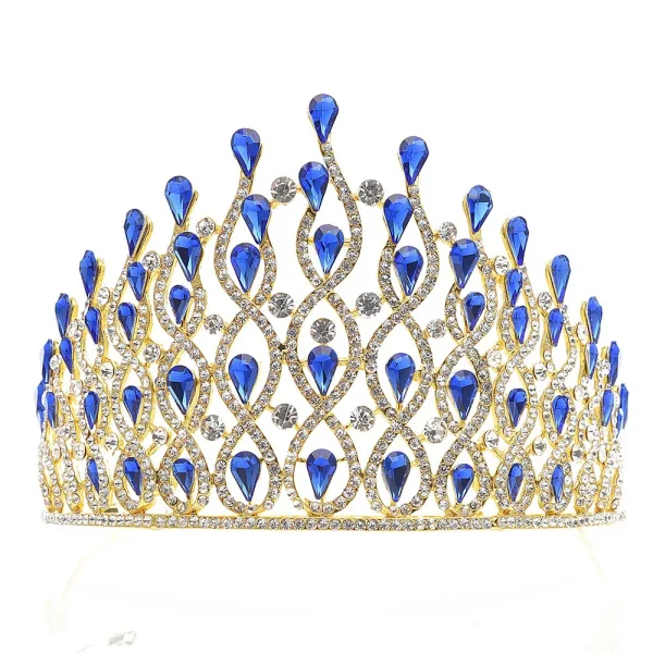 Étourdissant Vert Foncé Faux Diamant Tiare 2020 Alliage Accessoire Cheveux Mariage