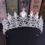 Vintage Królewski Niebieski Rhinestone Tiara Ozdoby Do Włosów Ślubne 2020 Stop Ślub Akcesoria