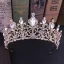 Vintage Królewski Niebieski Rhinestone Tiara Ozdoby Do Włosów Ślubne 2020 Stop Ślub Akcesoria