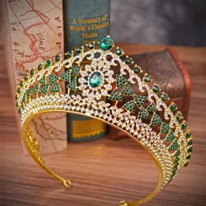 Classique Vert Foncé Faux Diamant Tiare Accessoire Cheveux Mariage 2020 Alliage Mariage Accessorize