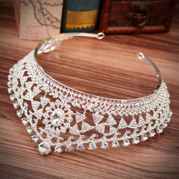 Classique Vert Foncé Faux Diamant Tiare Accessoire Cheveux Mariage 2020 Alliage Mariage Accessorize
