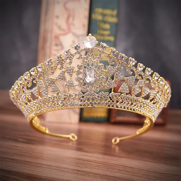 Classique Vert Foncé Faux Diamant Tiare Accessoire Cheveux Mariage 2020 Alliage Mariage Accessorize