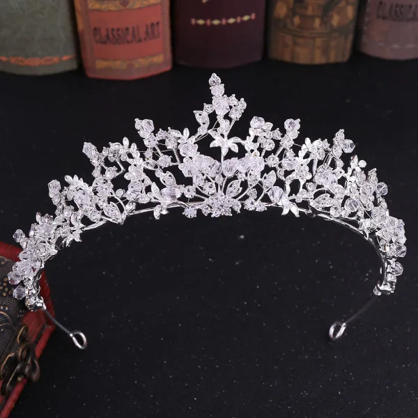 Classic Gold Tiara Bridal Hair Accessories 2020 Alloy Beading Rhinestone Wedding Accessories