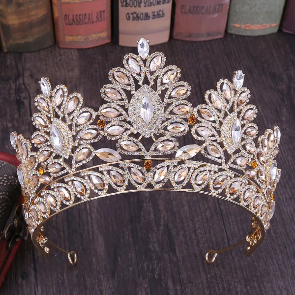 Stunning Rose Gold Rhinestone Tiara Bridal Hair Accessories 2020 Alloy Wedding Accessories