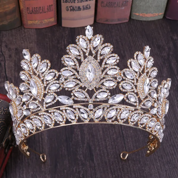 Stunning Rose Gold Rhinestone Tiara Bridal Hair Accessories 2020 Alloy Wedding Accessories