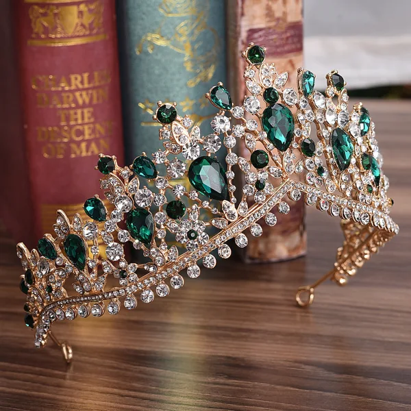 Chic / Belle Or Rose Faux Diamant Tiare Accessoire Cheveux Mariage 2020 Alliage Mariage Accessorize