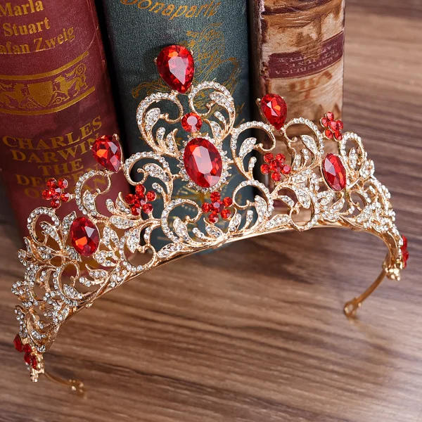 Elegante Roos Goud Rhinestone Tiara Bruids Haaraccessoires 2020 Legering Huwelijk Accessoires