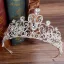Elegante Roos Goud Rhinestone Tiara Bruids Haaraccessoires 2020 Legering Huwelijk Accessoires