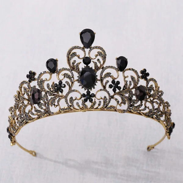 Elegante Roos Goud Rhinestone Tiara Bruids Haaraccessoires 2020 Legering Huwelijk Accessoires