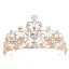 Elegante Roos Goud Rhinestone Tiara Bruids Haaraccessoires 2020 Legering Huwelijk Accessoires