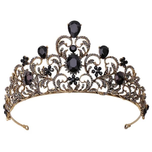 Elegante Roos Goud Rhinestone Tiara Bruids Haaraccessoires 2020 Legering Huwelijk Accessoires